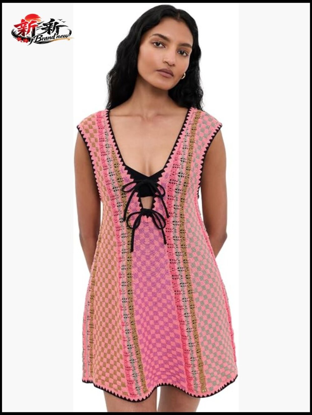 Free People Amalfi Twist Mini Dress Cotton Blend Sleeveless